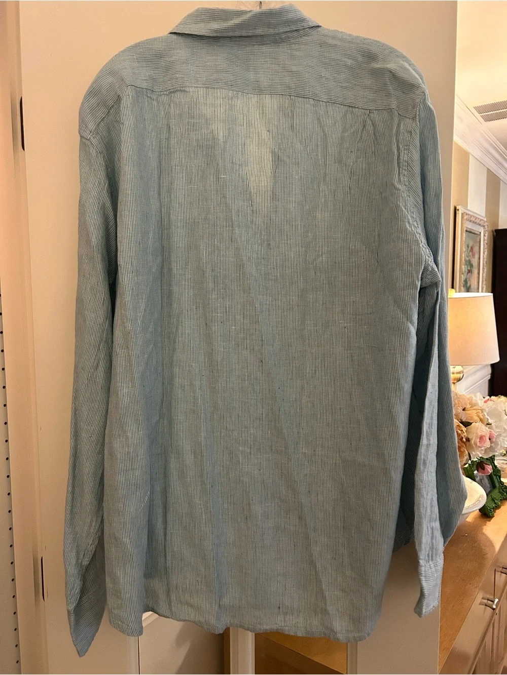 J. Crew Sky Blue Linen Relaxed Button-Down Shirt